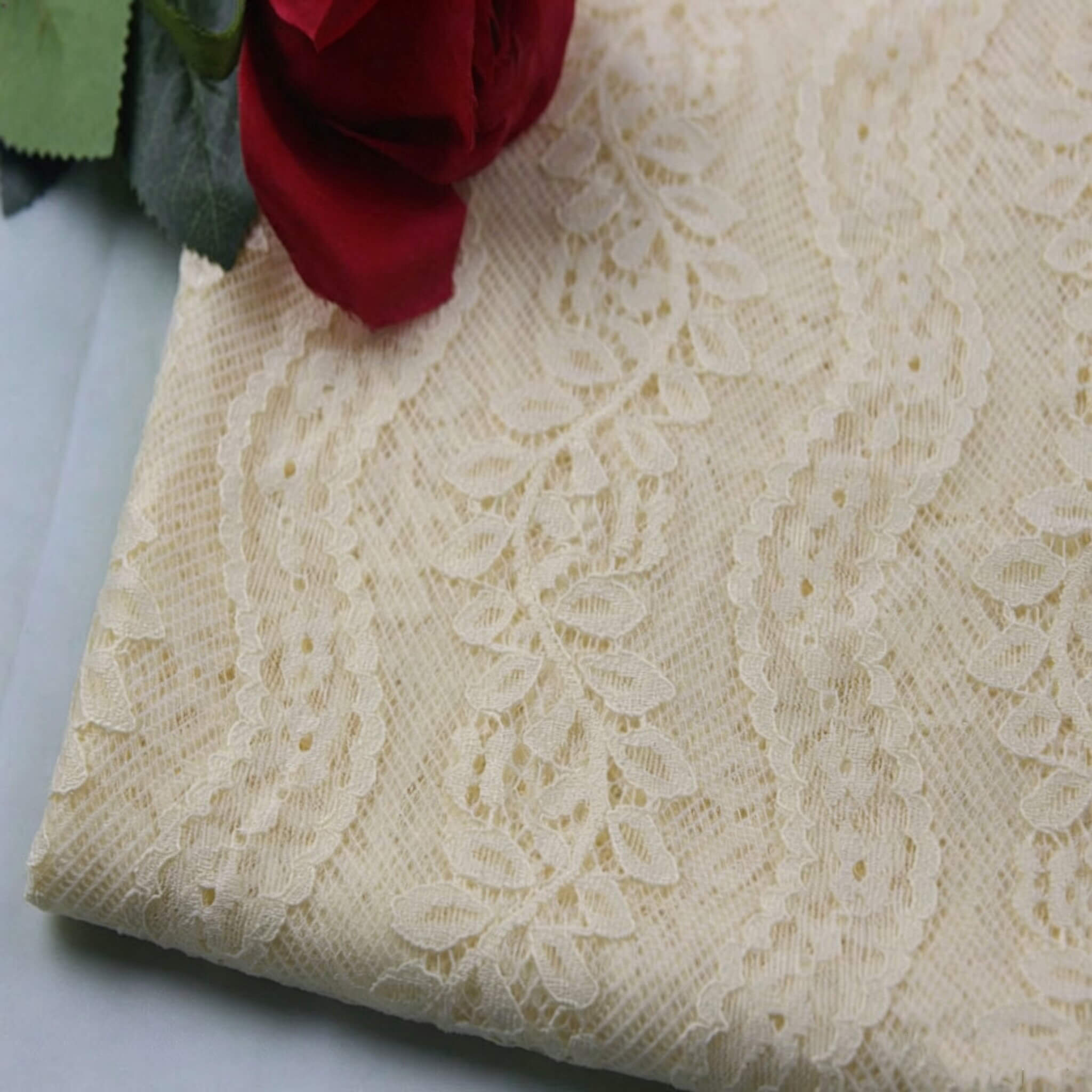 Lace Fabric Leaf Bridal Nylon Warp Knit for Lingerie Wholesale Supplie 10